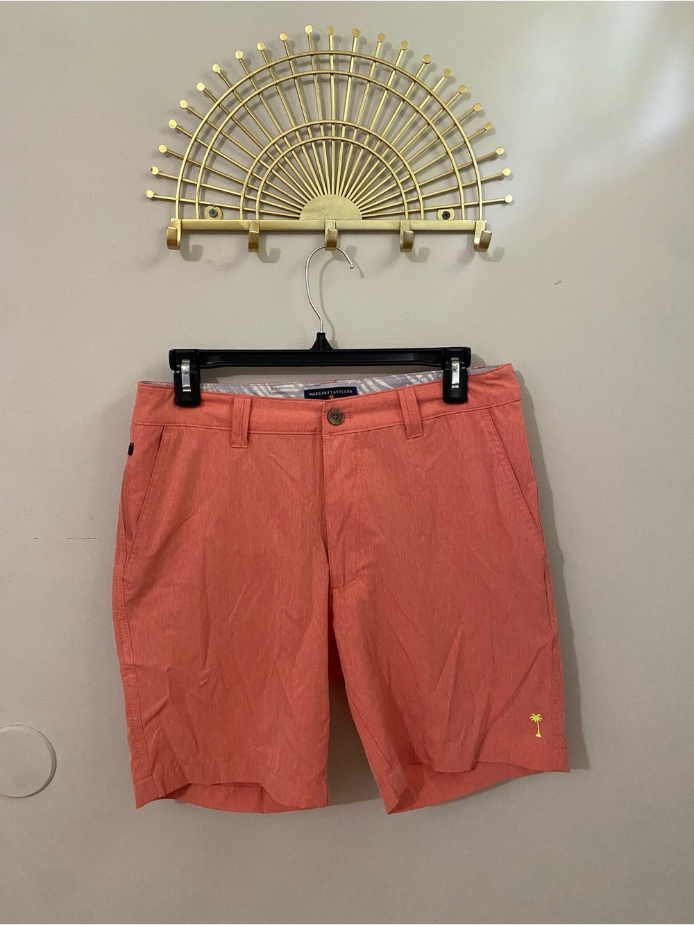 Margaritaville Coral Men's Flat Front Casual Shorts